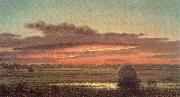 Martin Johnson Heade Sunset above the swamp oil